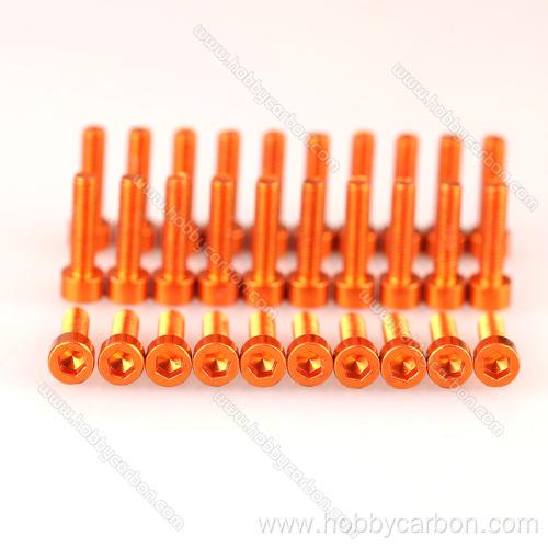 Anodized aluminum cup hex socket allen cap screw